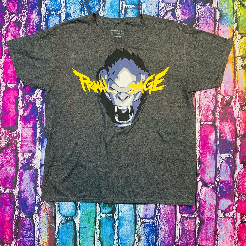 Loot Crate Overwatch Primal Rage Charcoal Gray Men's L